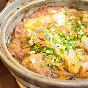 黒豚ロースカツとじ鍋定食